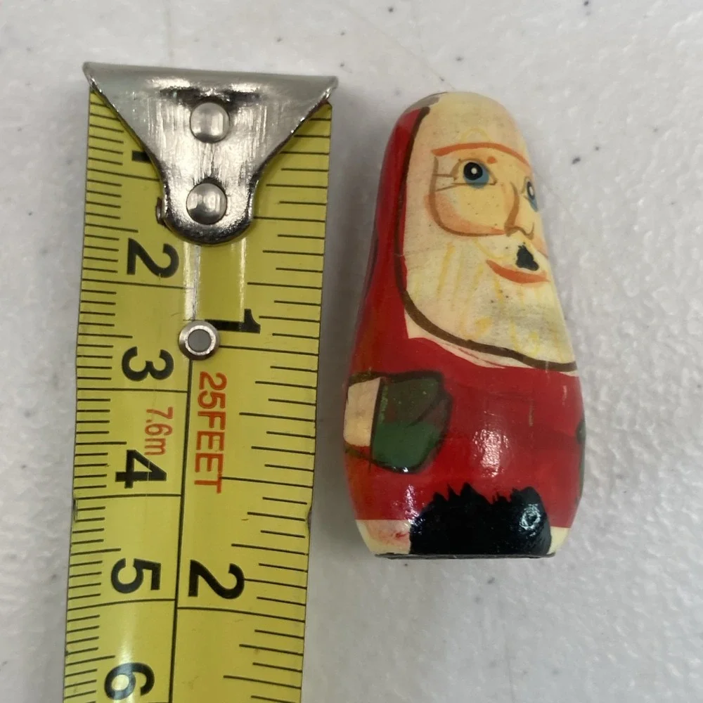Vintage Santa Family Christmas Nesting Dolls‎ Set of 3 Gingerbread Boy Doll